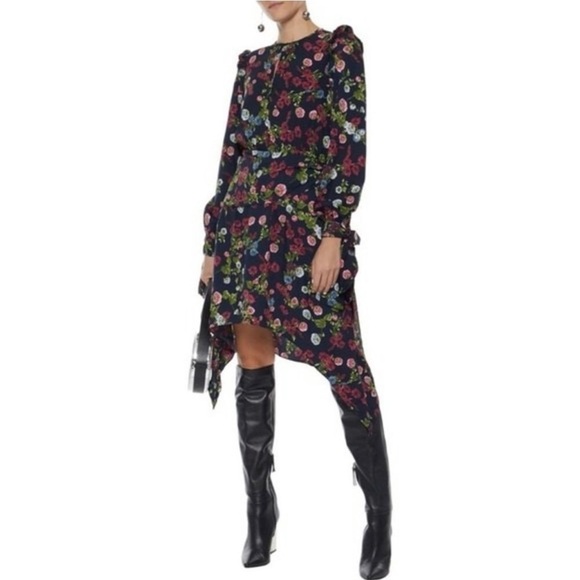 NWT WALTER BAKER Navy Blossom Andrea Dress - Picture 4 of 14